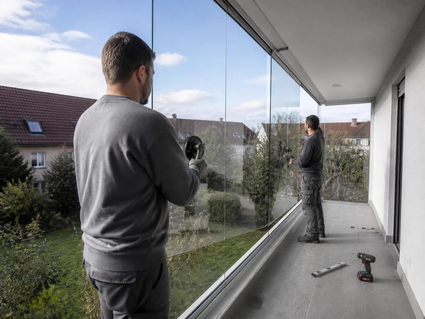 Cam balkon sisteminin sahada montaj uygulaması